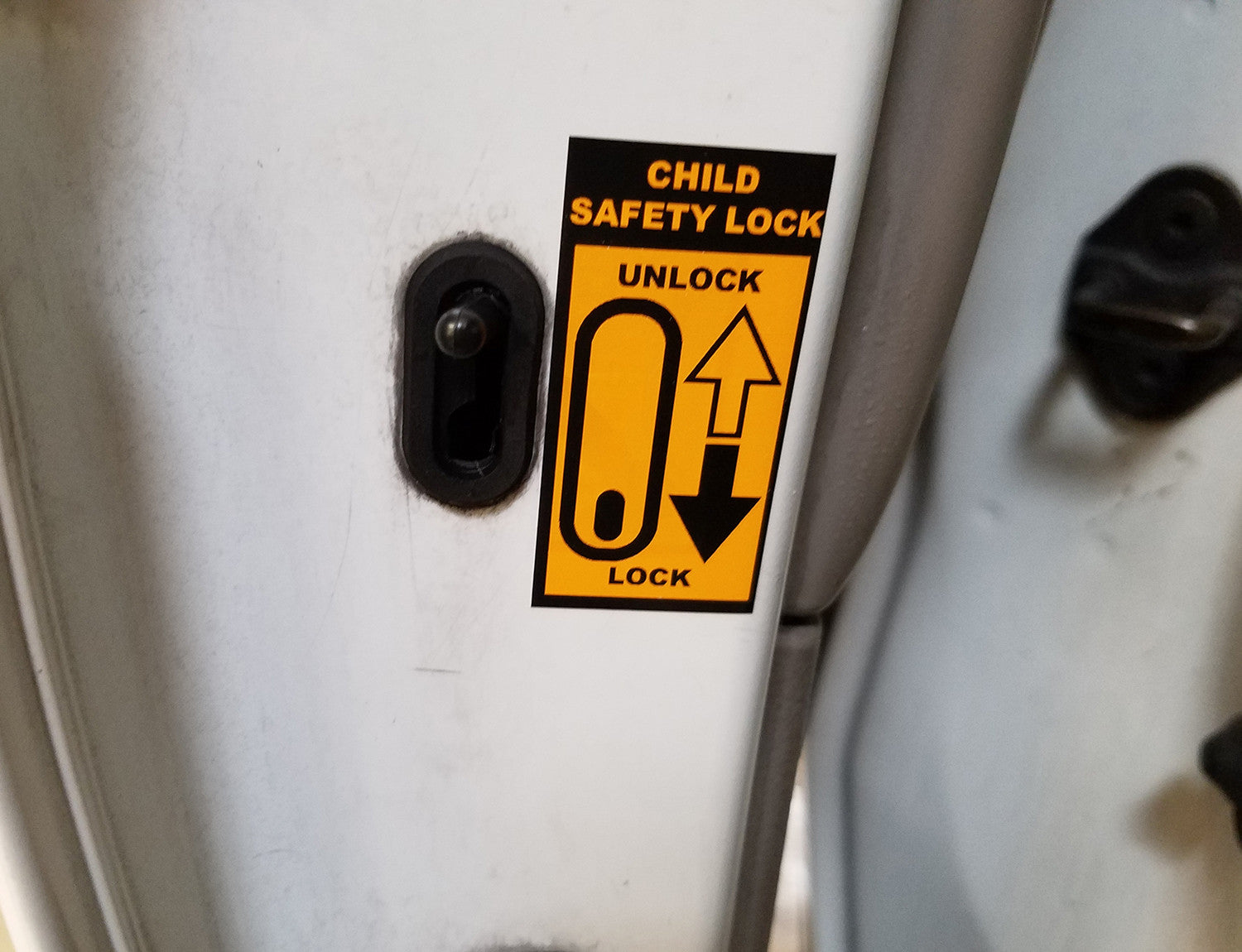 Car Decal / Sticker - Child Safety Lock Sticker (2 Pcs) - Hachi Auto