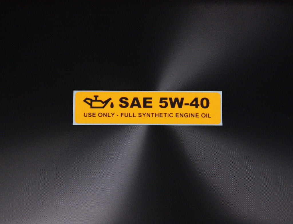 Car Decal / Sticker - Engine Oil Grade Indicator Sticker 5W40 - Hachi Auto