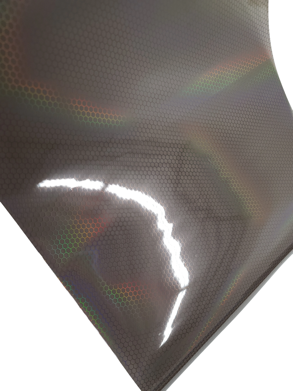 Honeycomb Gloss Black Holographic Headlight Tail Light Tint Film