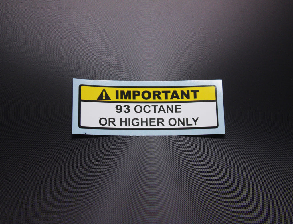 Car Decal / Sticker - 93 Octane Fuel Warning Sticker - Hachi Auto