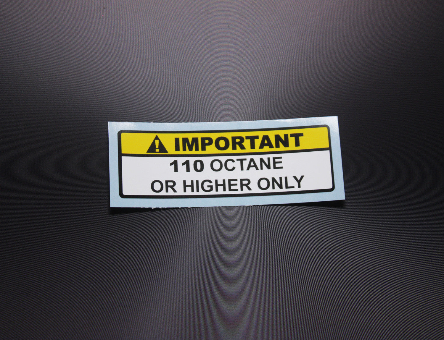 Car Decal / Sticker - 110 Octane Fuel Warning Sticker - Hachi Auto