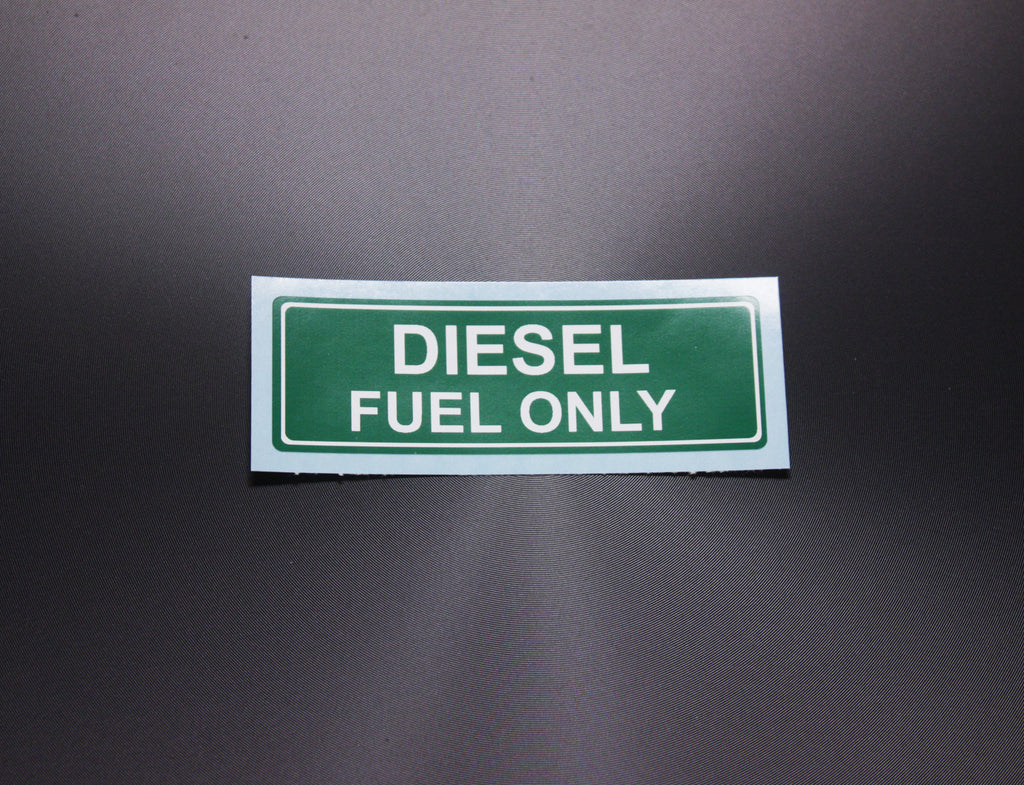 Car Decal / Sticker - Diesel Fuel Only Warning Sticker - Hachi Auto