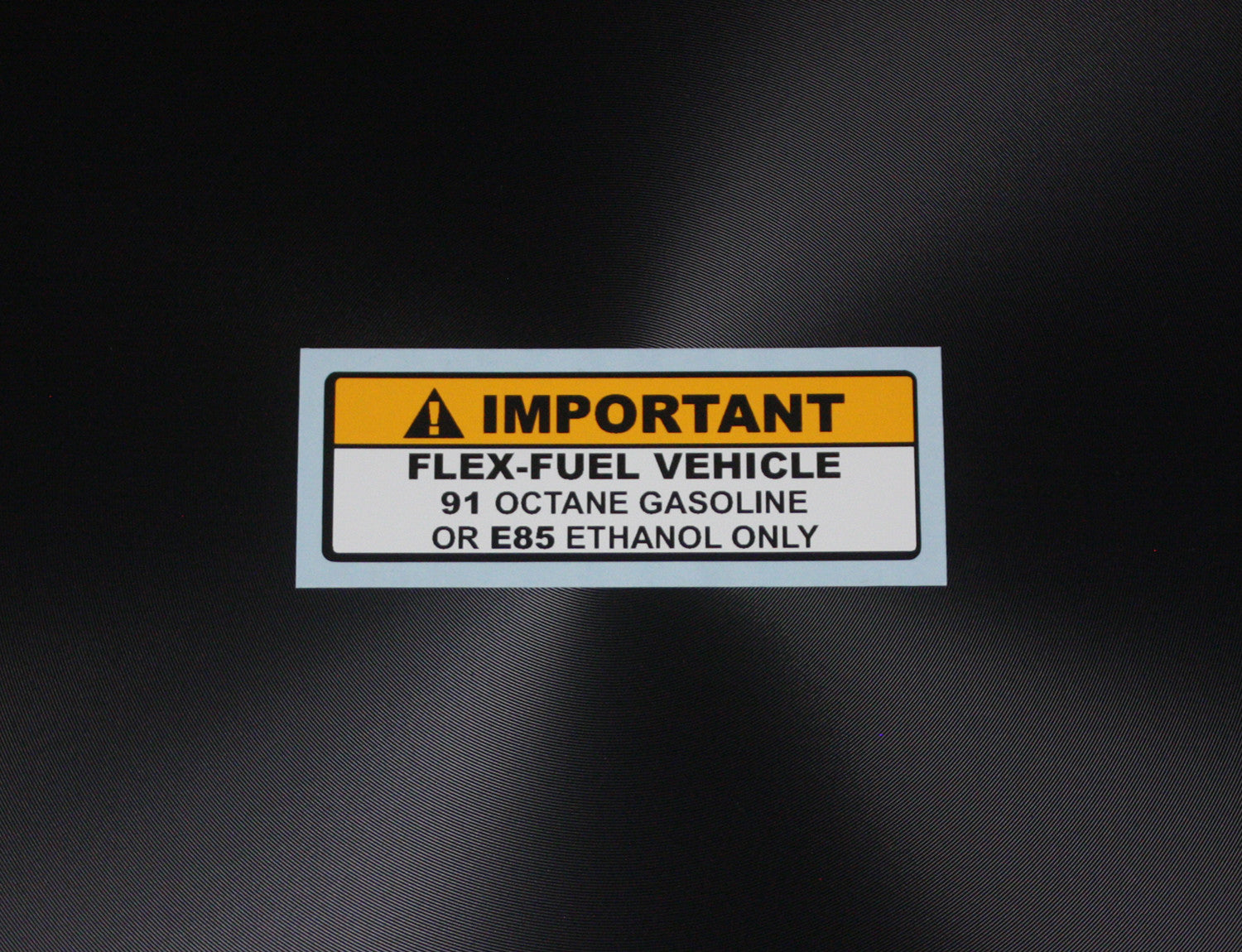 Car Decal / Sticker - 91 Octane or E85 Ethanol Only Flex Fuel Warning Sticker - Hachi Auto