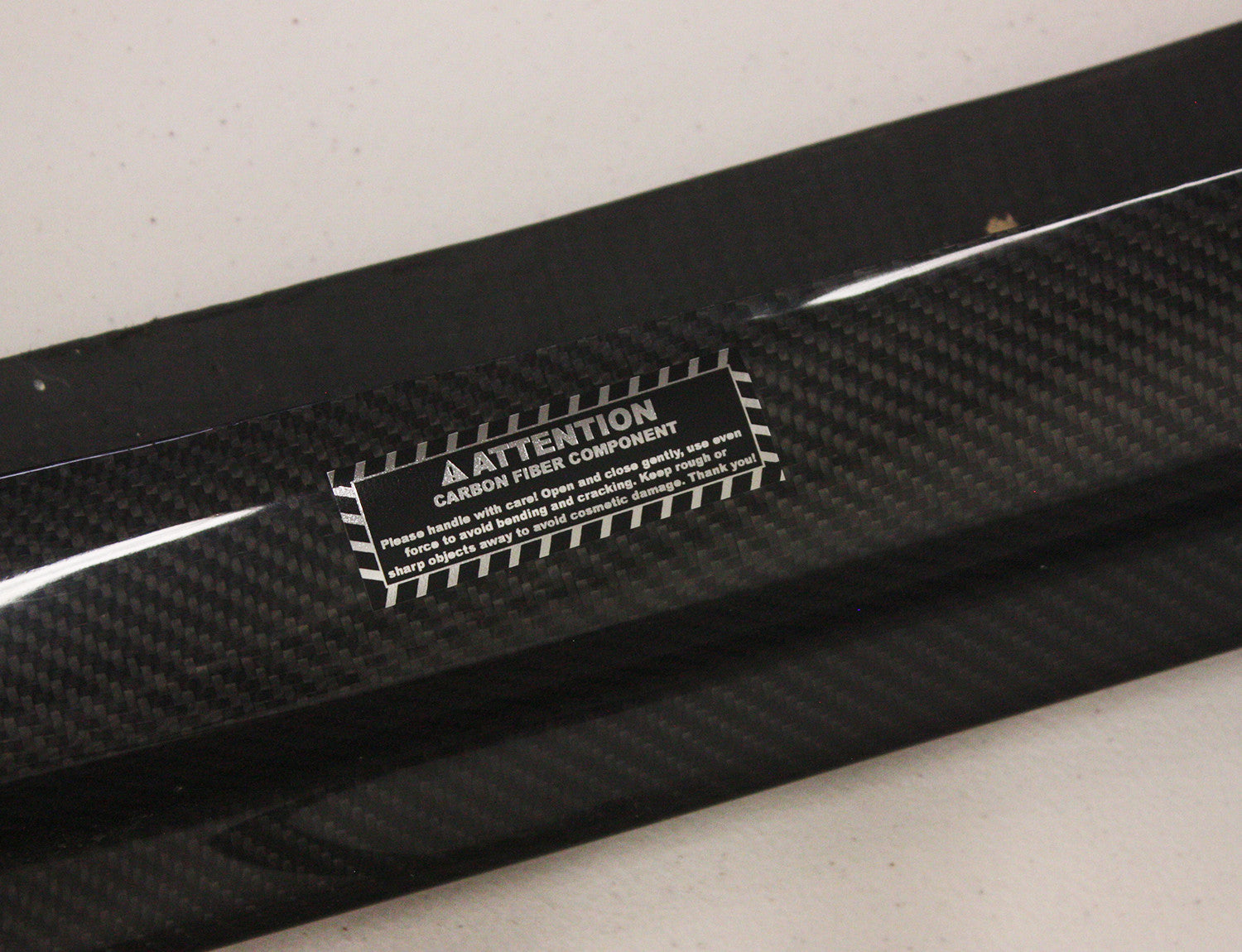 Car Decal / Sticker - Carbon Fiber Component Warning Sticker - Hachi Auto