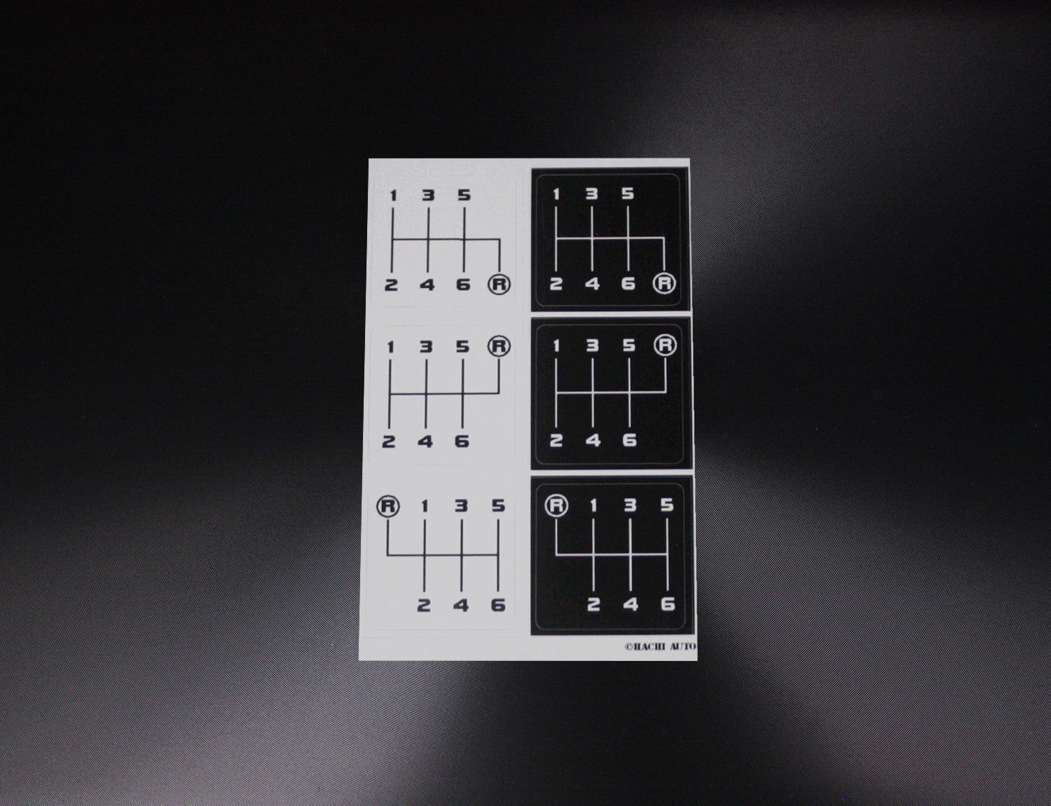 Car Decal / Sticker - Shift Pattern Sticker Set for 6 Speed Transmissi ...