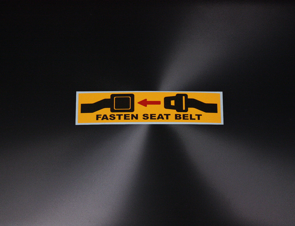 Car Decal / Sticker - 2 Point Seat Belt Warning Sticker - Hachi Auto