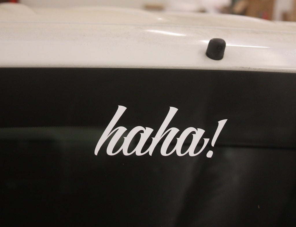 Car Decal / Sticker - haha! - Hachi Auto
